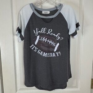 Wanderer by‎ Southern Grace Football Graphic Tee Top - Medium